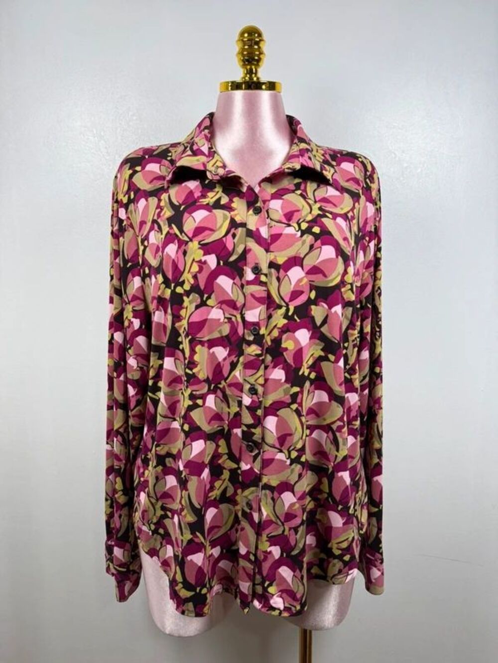 Lane Bryant Floral Button Front Blouse Size 18/20 Plus